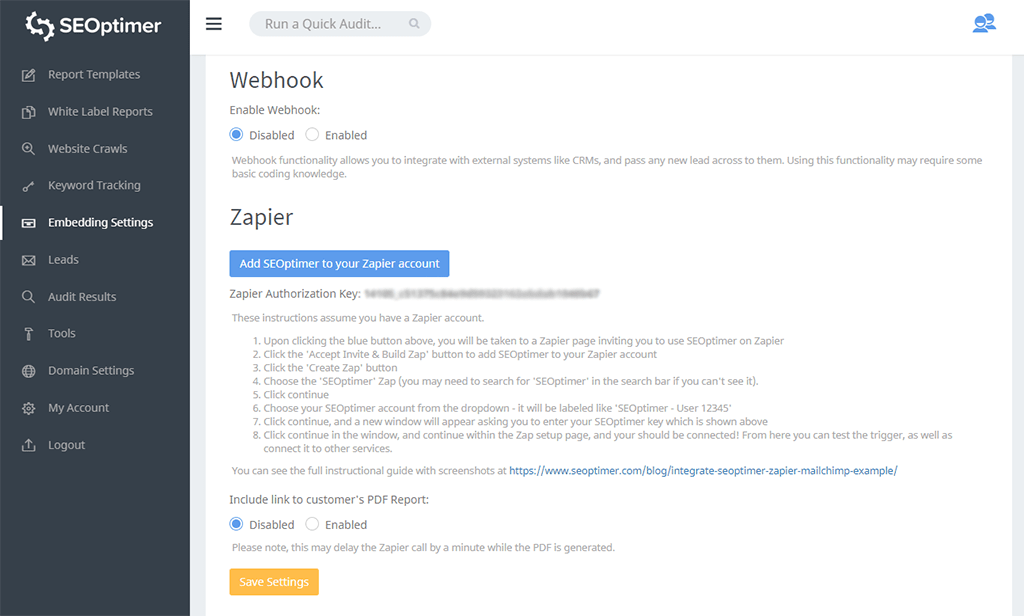 integración de Zapier